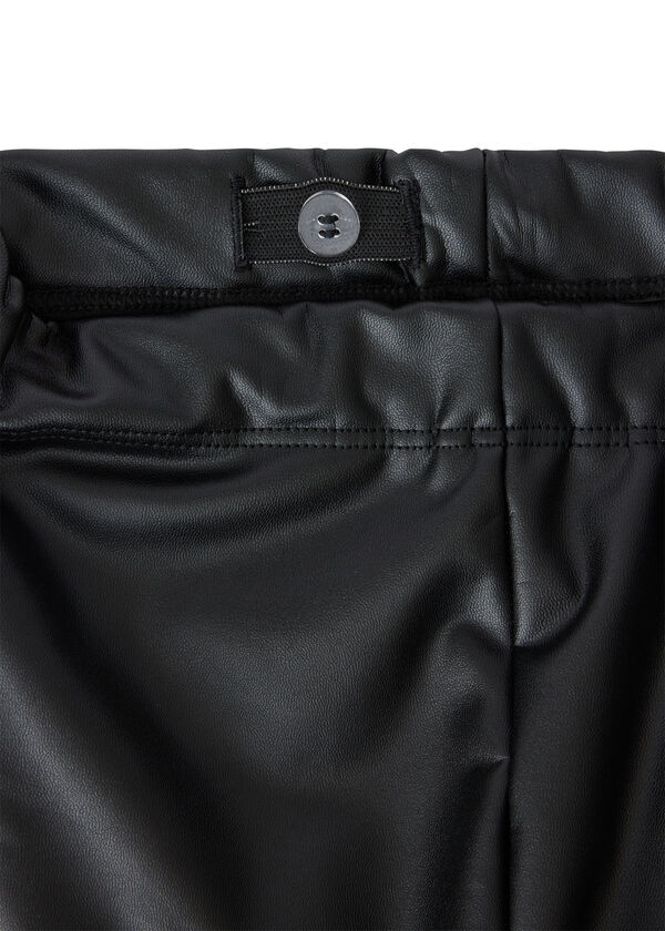 Girls&rsquo; Faux-Leather Leggings