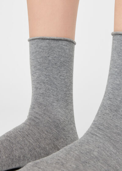 Non-Elastic Cotton Ankle Socks