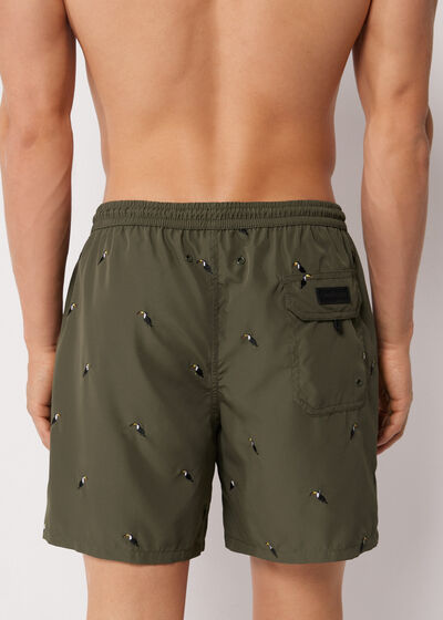 Men&rsquo;s Patterned Boxer Swim Shorts Formentera
