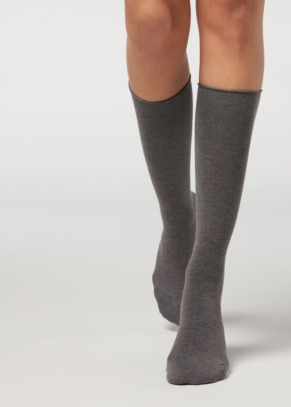 Mid-Calf Socks with Cashmere