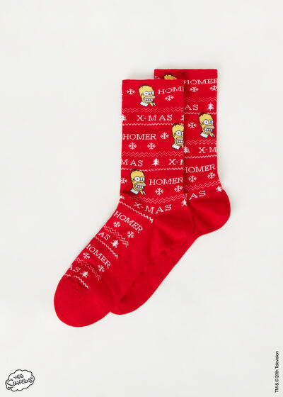 Men’s The Simpsons Christmas Family Non-Slip Socks