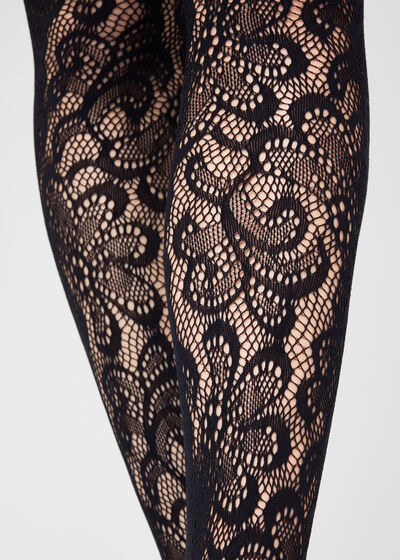 Pop Floral Fishnet Tights