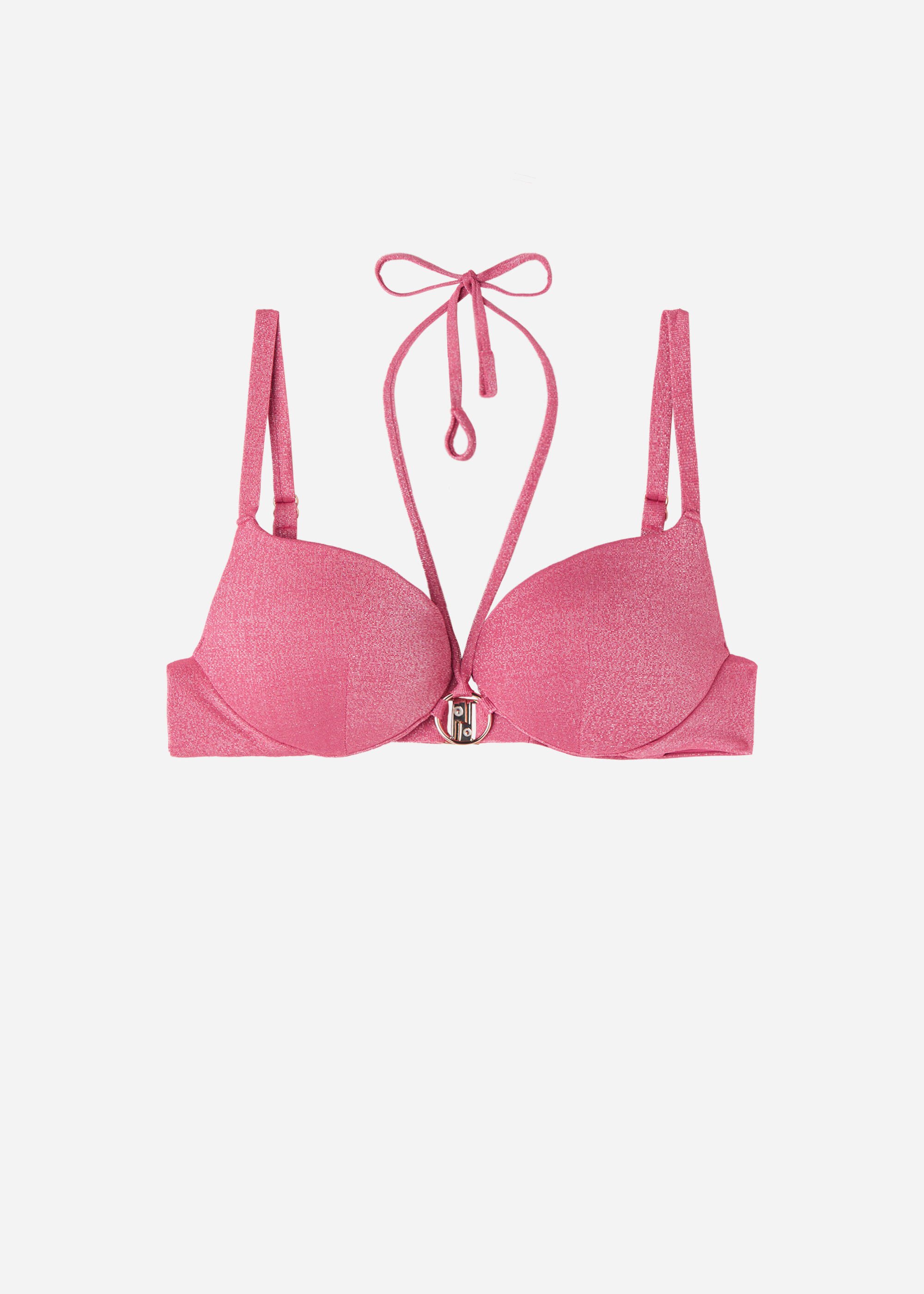 Vastag Szivacsos Push-Up Bikini Felső Golden Gleam