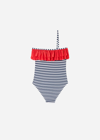 Dívčí jednodílné plavky Sailor Stripes