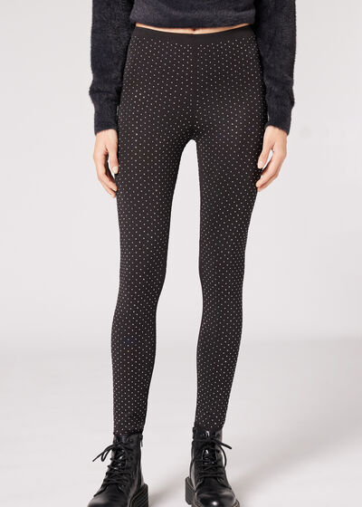 All Over Rhinestone Skinny Leggings