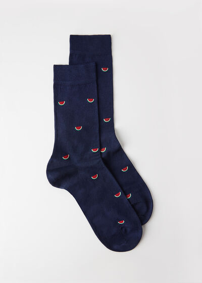 Pánske krátke ponožky s letnou potlačou