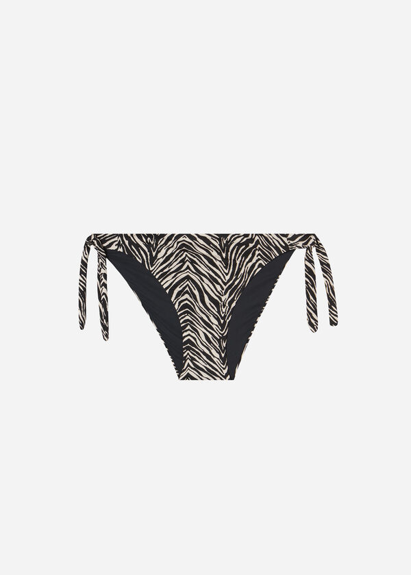 Tied Zebra Swimsuit Bottom Nairobi
