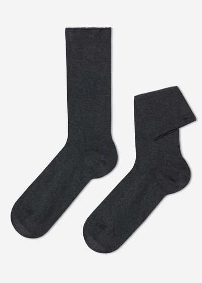 Pánske krátke bavlnené ponožky bez lemu