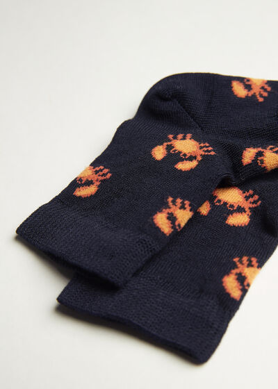 Krátké kojenecké ponožky s námořnickým vzorem