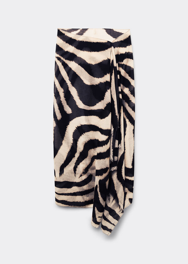 Long Tropical Print Sarong