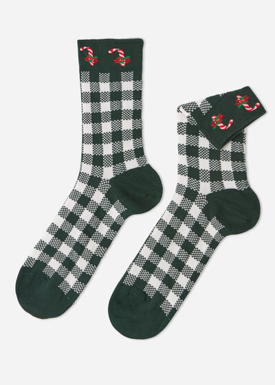 Pánske krátke ponožky s vianočným motívom z kolekcie pre celú rodinu