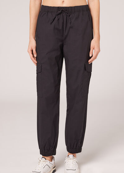 Cargo Trousers with Drawstring