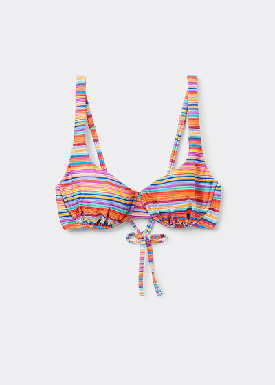 Balconette-bikini Colorful Stripes