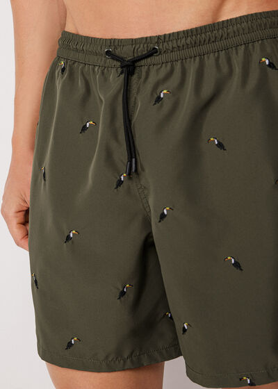 Men&rsquo;s Patterned Boxer Swim Shorts Formentera