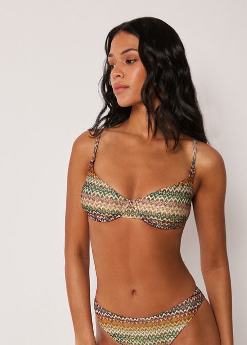 Balconette Bikini Top Elegant Ethnic