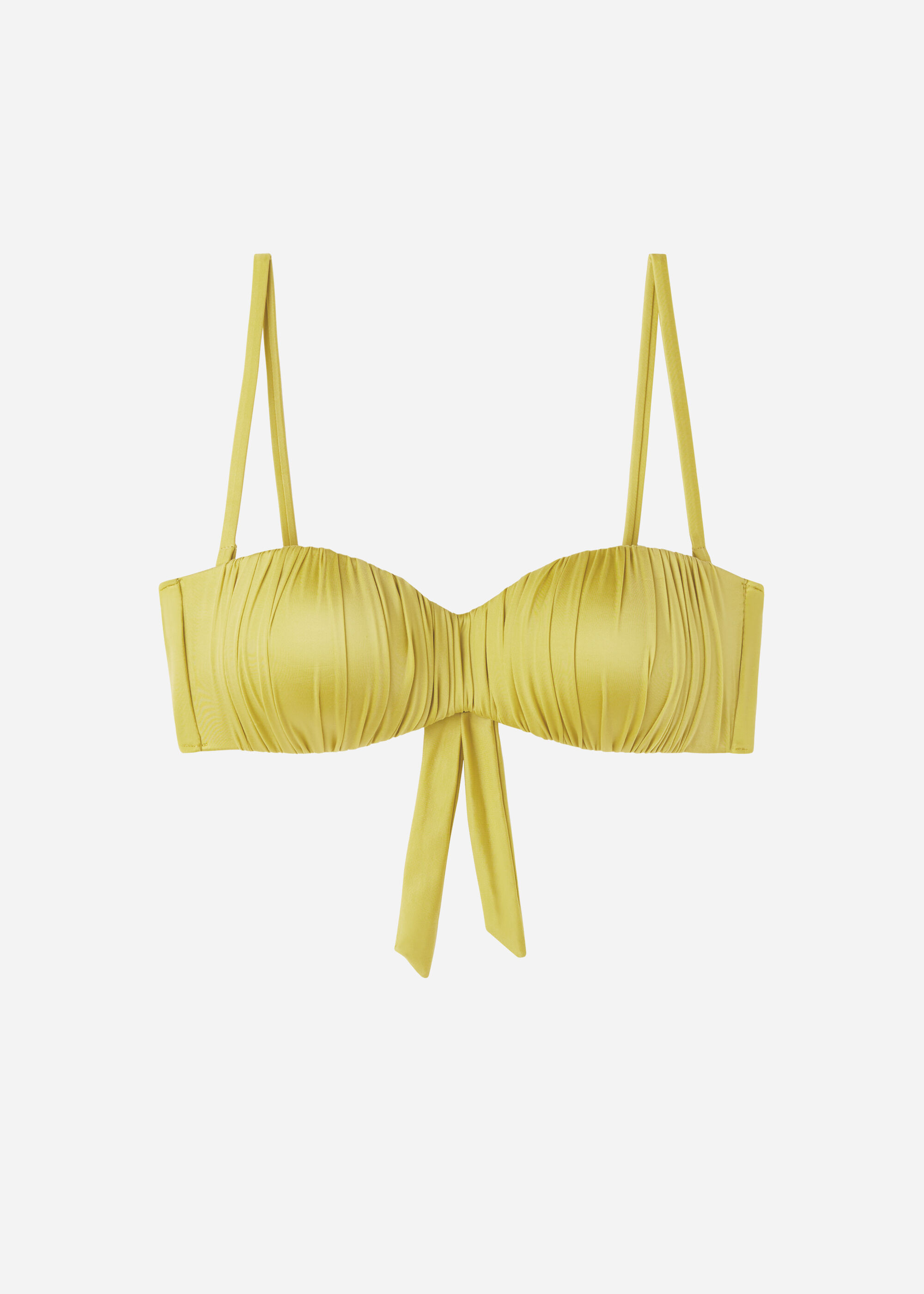 Bandeau-Bikinioberteil mit abgestufter Wattierung Shiny Satin