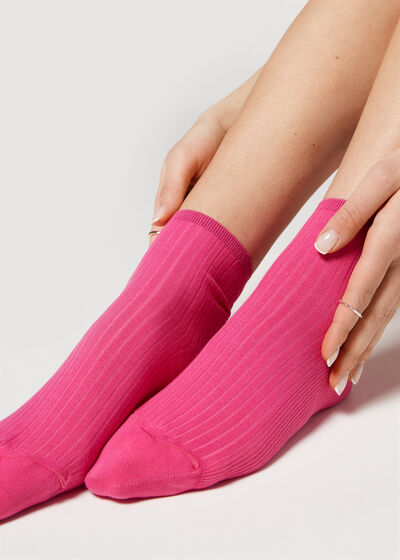 Krátké žebrované ponožky