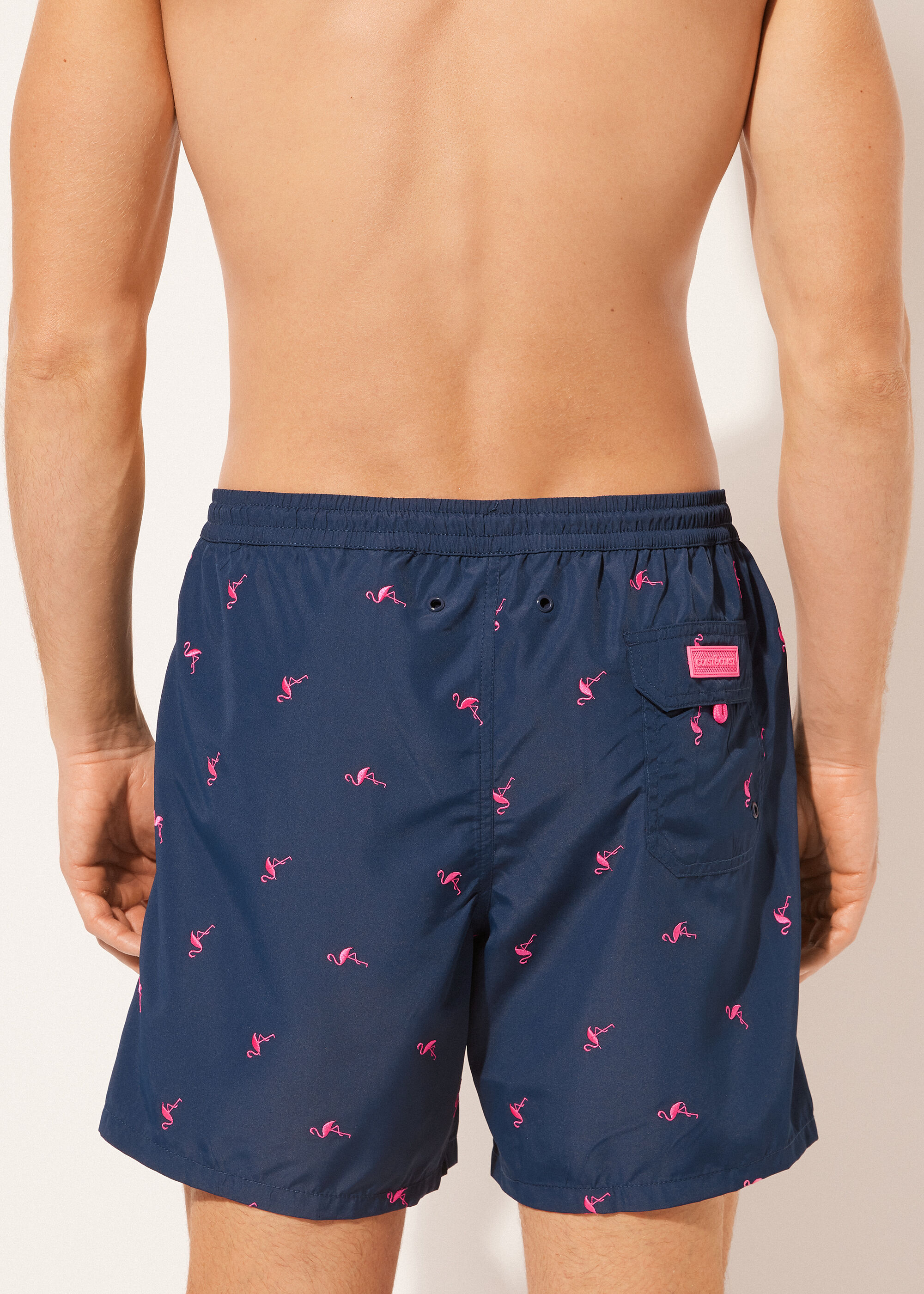 Men’s Patterned Boxer Swim Shorts Formentera