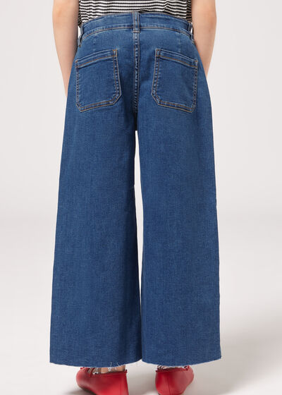 Dívčí rozšířené seprané džíny