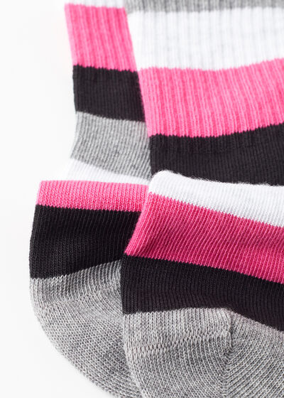 Chaussettes basses à rayures pour enfants