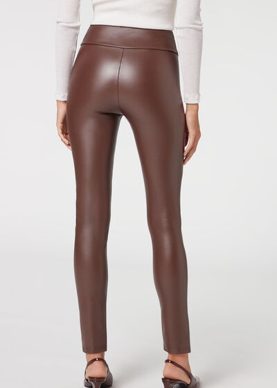 Thermal Leather Effect Leggings