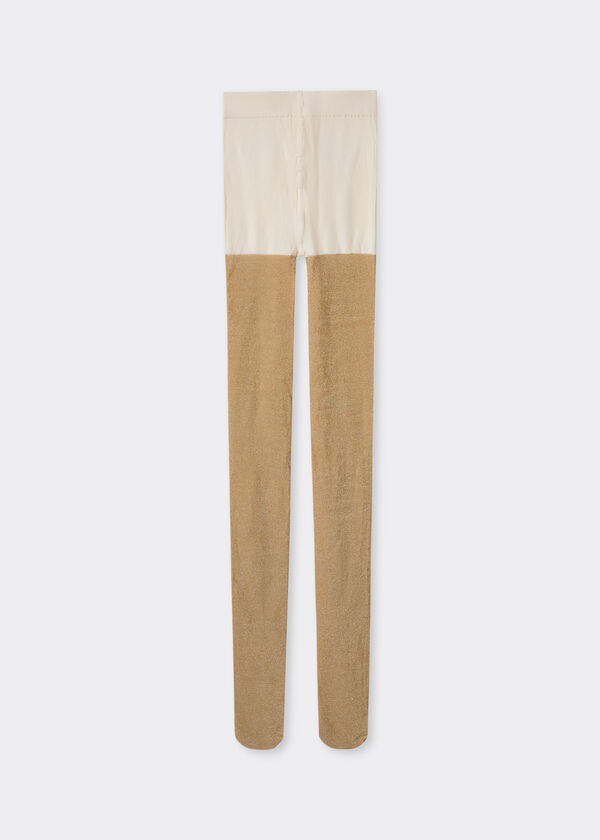 Girls&rsquo; Glitter Opaque Tights