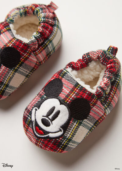Pantofiori Mickey Disney Crăciun pentru Nou-născut