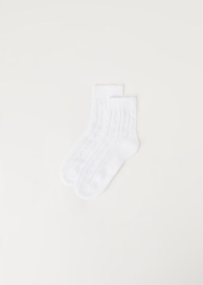 Krátké dívčí děrované ponožky