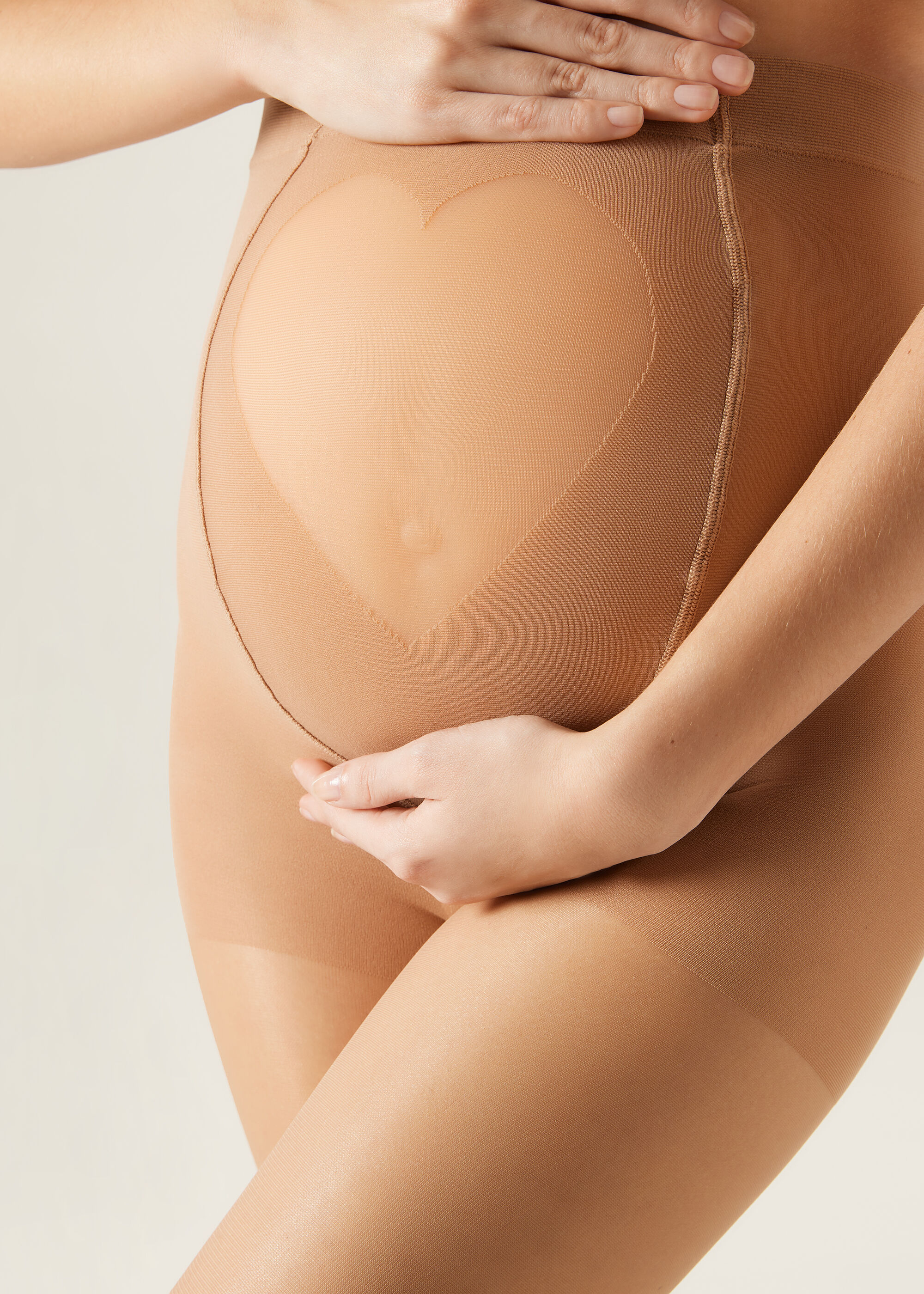 Collants Transparentes para Grávida com Coração Transparente - Den 20
