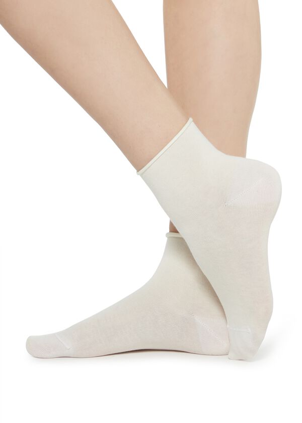 Extra nízke bavlnené ponožky bez patentu z plochého úpletu