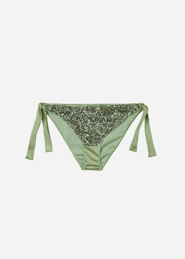 Paillettes Tied Swimsuit Bottom Cannes