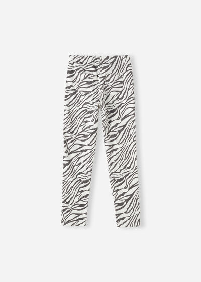 Legging en jean à motif paisley pour fille