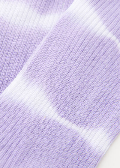 Calcetines Cortos Estampados Tie-Dye