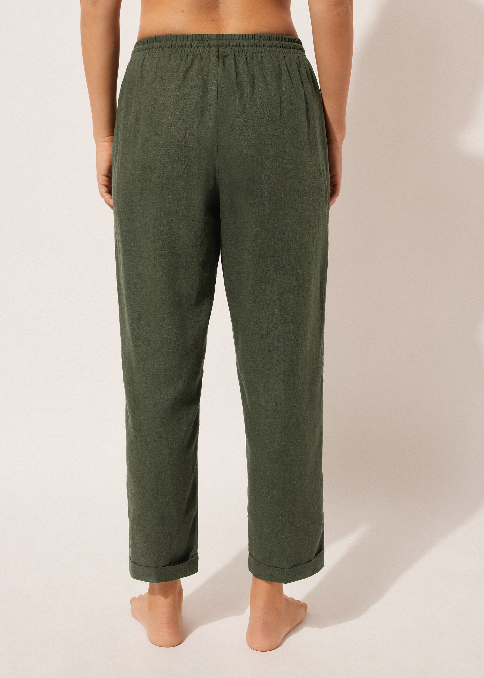 Linen and Viscose Trousers