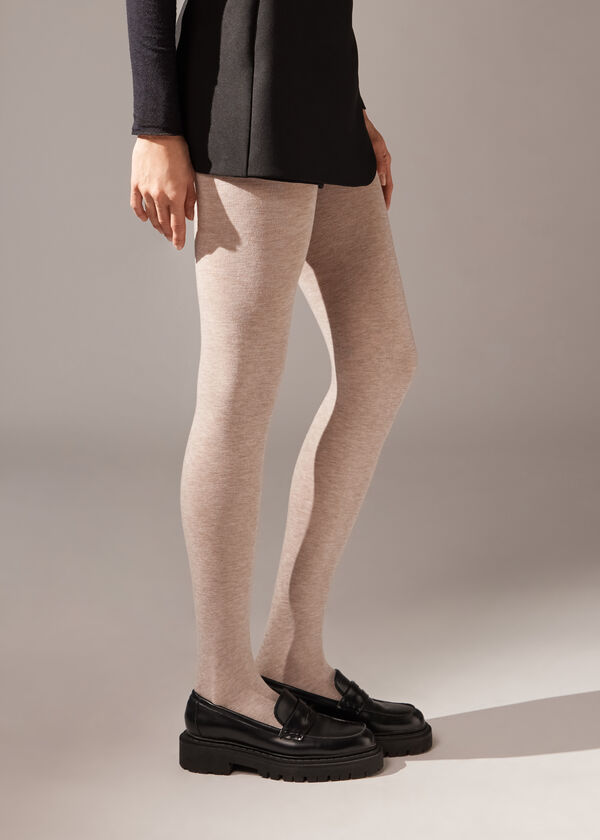 Collant Morbido In Misto Modal E Cashmere