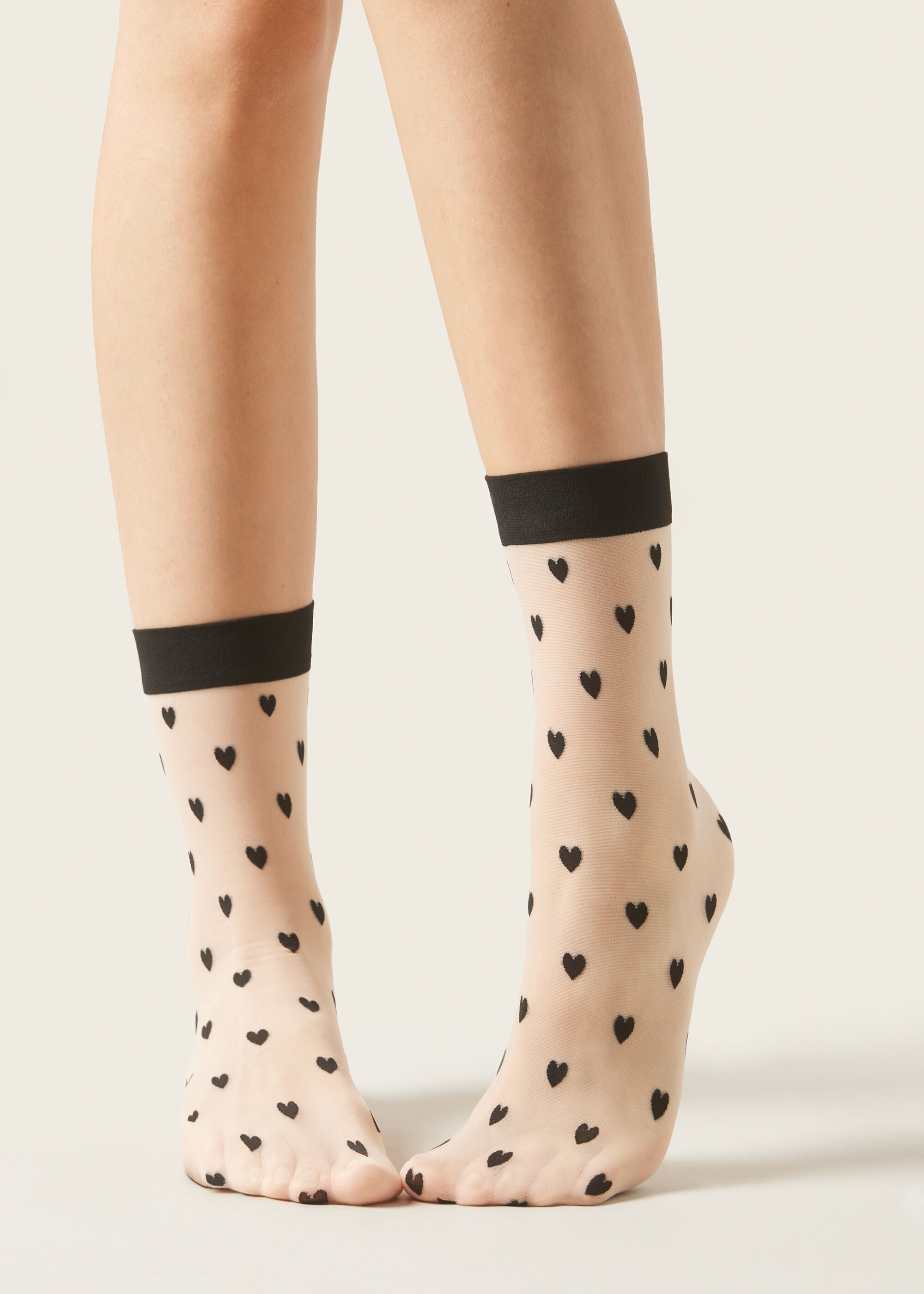 All-Over Heart Pattern Socks