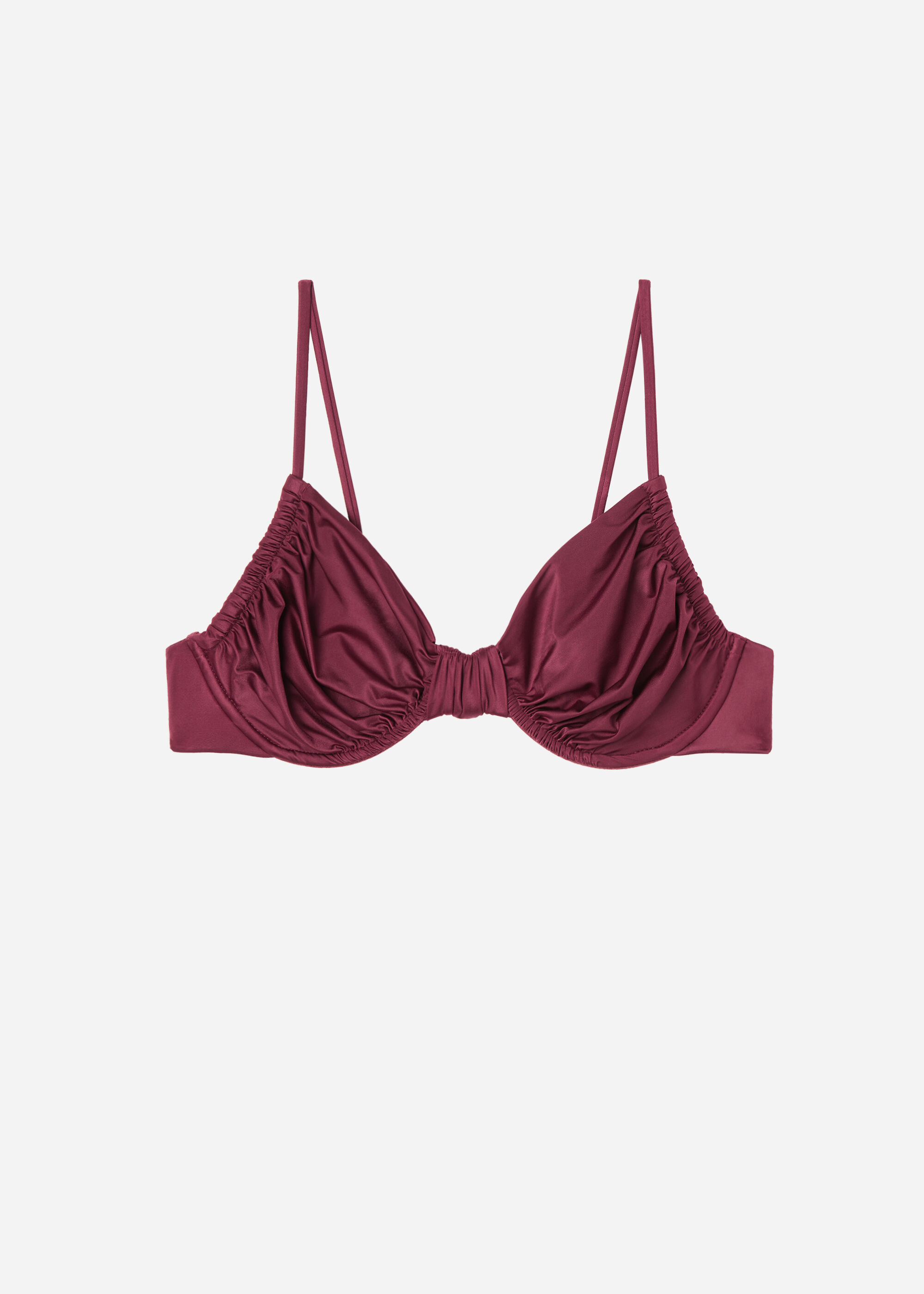 Balconette Bikini Top Shiny Satin