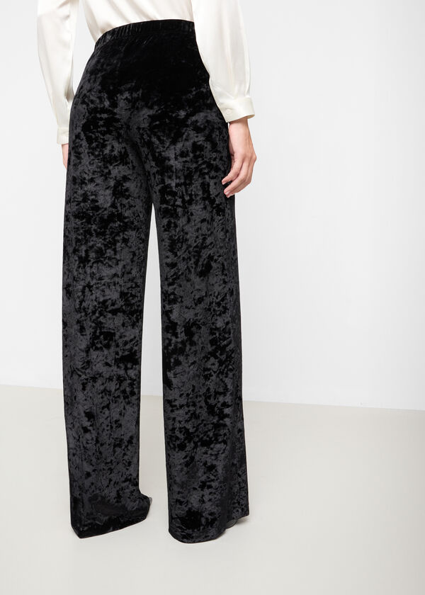 Velvet Palazzo Trousers