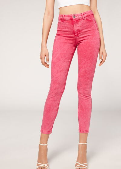 Faded Skinny Push-Up Jeans