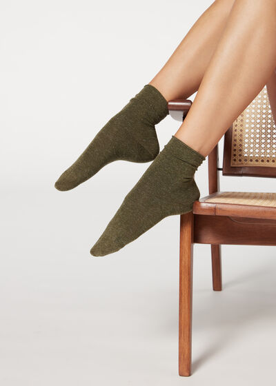 Short Socks with Cashmere and Glitter