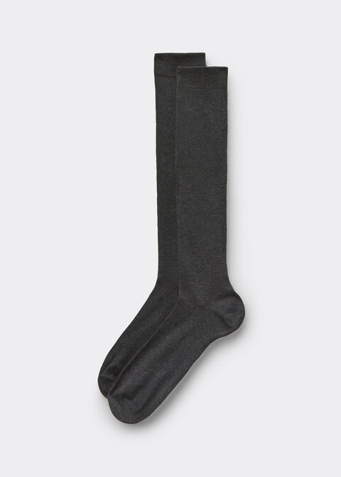 Chaussettes longues pour homme en coton extensible