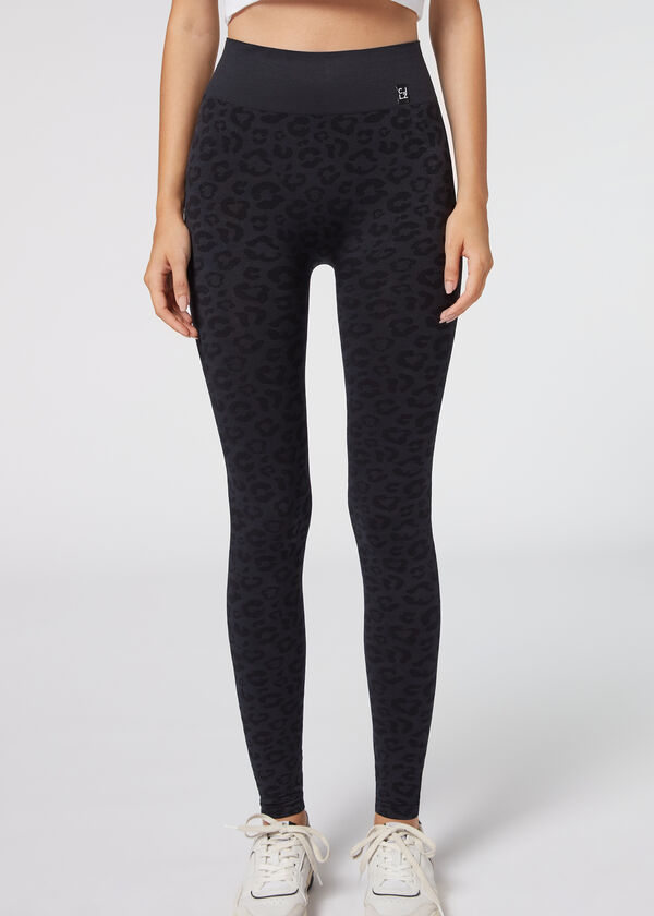 Seamless Animal Print Leggings - Sport Leggings - Calzedonia