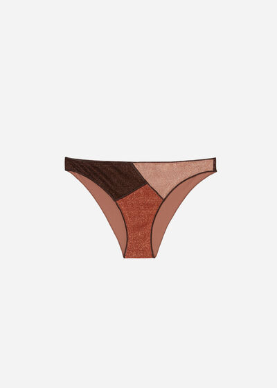 Bikinihose mit Lamé Lisbona