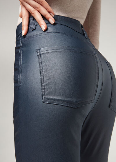 Skinny Leggings in Lederoptik