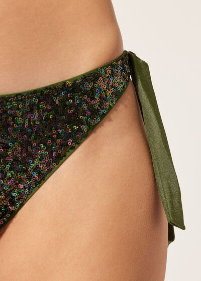 Bas de Maillot Brésilien à Nœuds à Paillettes Hypnotic Light