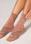 Bandana Desenli Soket Çorap