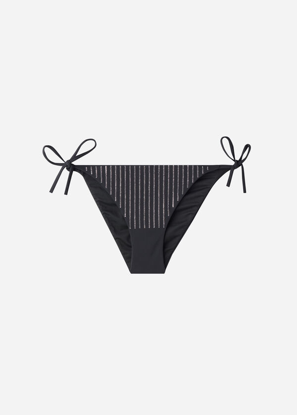 Diamanté Tie Bikini Bottoms Shanghai