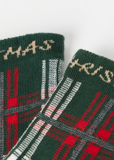 Kids’ Christmas-Patterned Short Socks