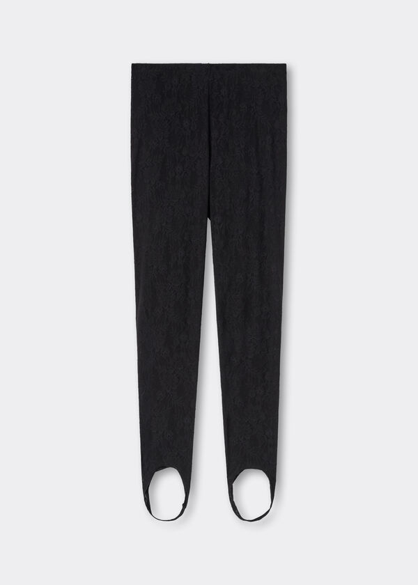 Lace Leggings with Stirrups