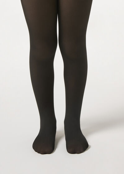 Girls' Sheer-Effect Thermal Tights